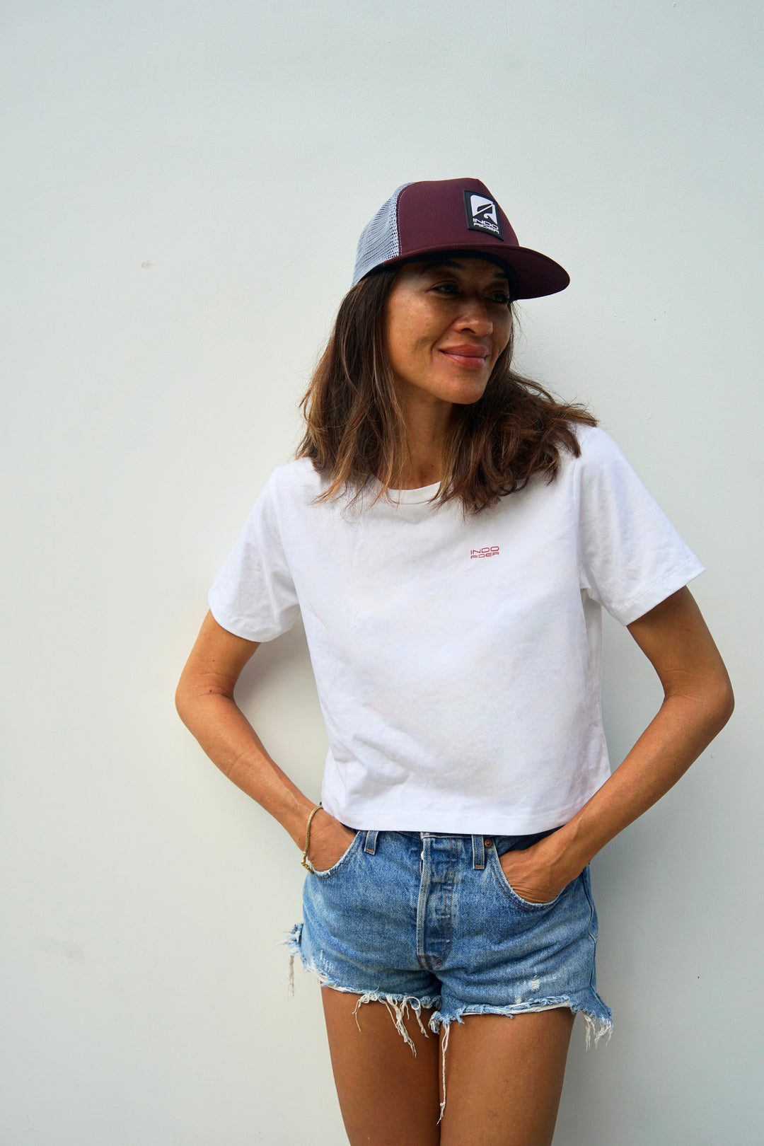 Women's white organic cotton Indo T