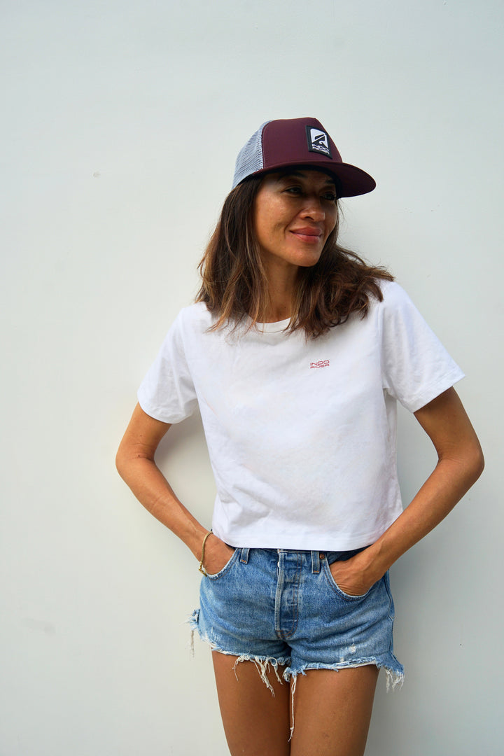 Women's white organic cotton Indo T