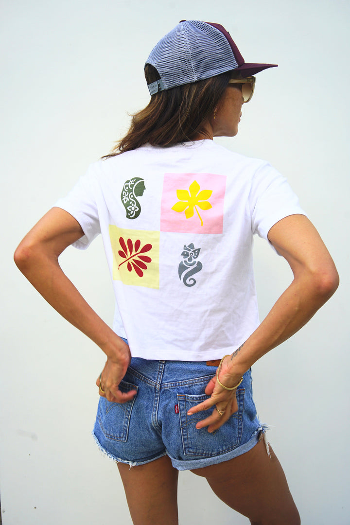 Women's white organic cotton Indo T